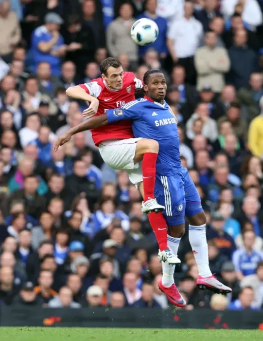 Framed Print : Squillaci vs. Drogba: Chelsea's Victory in the Barclays Premier League (3 / 10 / 10)