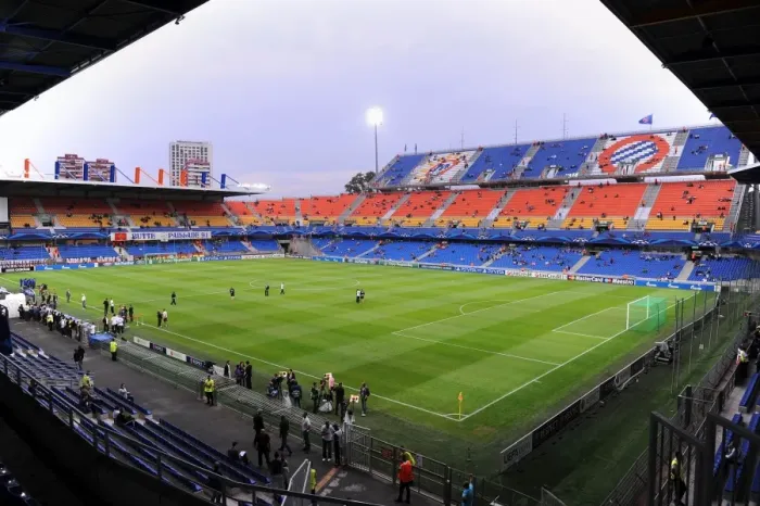 Framed Print : Stade de la Mosson: Montpellier v Arsenal, UEFA Champions League 2012-13