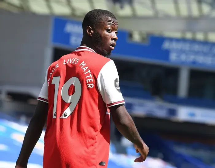 Framed Print : Empty Stands: Nicolas Pepe of Arsenal in Action against Brighton & Hove Albion (2020) Framed Print : Empty Stands: Nicolas Pepe of Arsenal in Action against Brighton & Hove Albion (2020)
