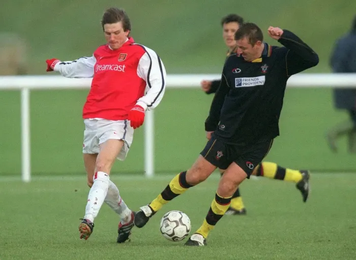 Framed Print : Stefan Malz (Arsenal) Matthew Le Tissier (Southampton)