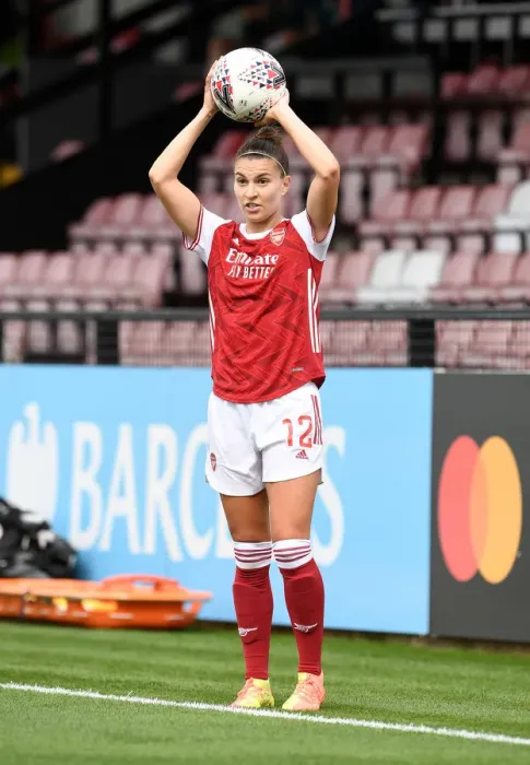 Framed Print : Steph Catley in Action: Arsenal Women vs Reading Women, FA WSL Match Framed Print : Steph Catley in Action: Arsenal Women vs Reading Women, FA WSL Match