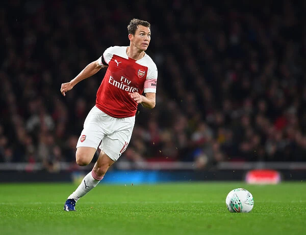 Stephan Lichtsteiner in Action: Arsenal vs Blackpool, Carabao Cup 2018-19