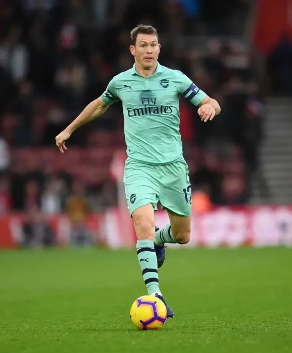 Framed Print : Stephan Lichtsteiner in Action: Arsenal vs. Southampton, Premier League 2018-19