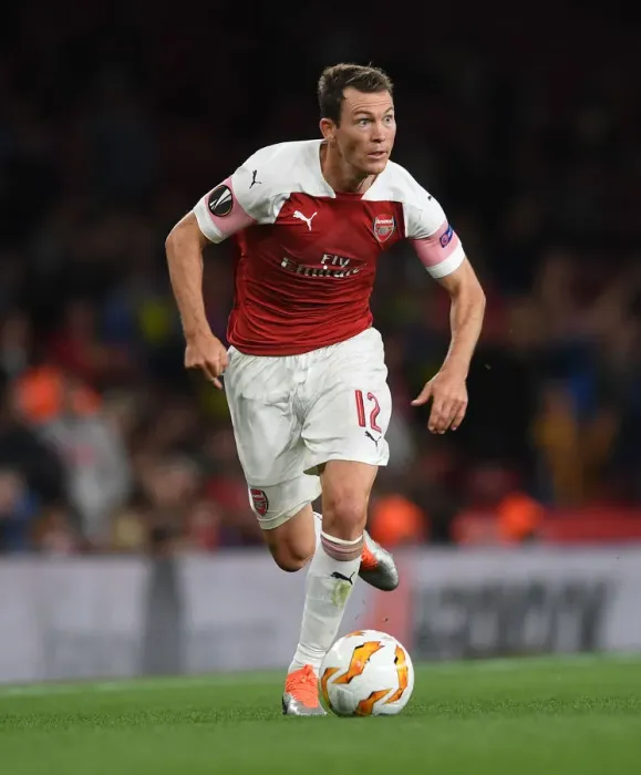 Framed Print : Stephan Lichtsteiner in Action: Arsenal vs Vorskla Poltava, UEFA Europa League 2018-19
