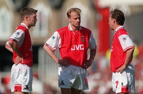 Stephen Hughes, Dennis Bergkamp and David Platt (Arsenal)