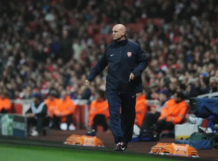 Framed Print : Steve Bould: Arsenal Assistant Manager at Emirates Stadium (Champions League Match vs. Schalke 04, 2012) Framed Print : Steve Bould: Arsenal Assistant Manager at Emirates Stadium (Champions League Match vs. Schalke 04, 2012)