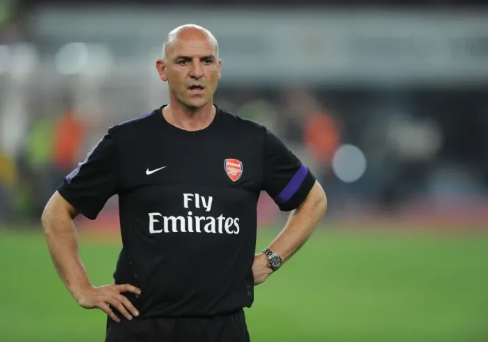 Framed Print : Steve Bould: Arsenal Assistant Manager Before Malaysia XI Friendly, 2012