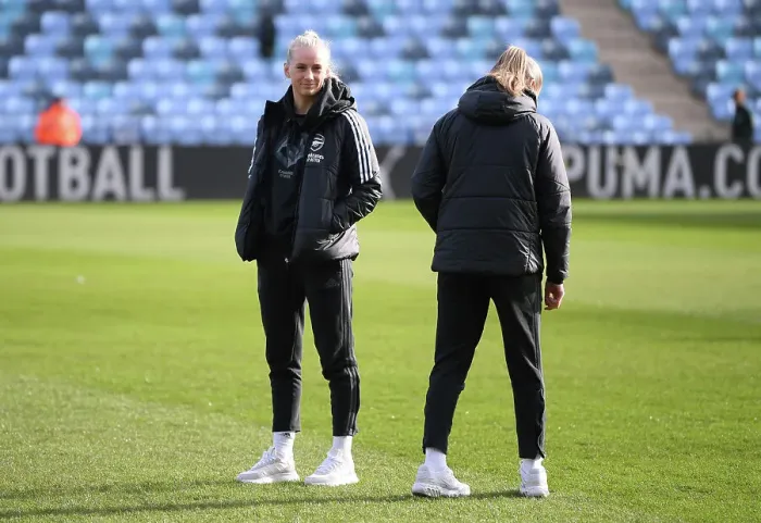 Framed Print : Stina Blackstenius Gears Up for Arsenal vs. Manchester City Showdown in FA Women's Super League