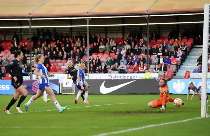 Framed Print : Stina Blackstenius Scores First Goal for Arsenal in FA Women's Super League Win over Brighton & Hove Albion Framed Print : Stina Blackstenius Scores First Goal for Arsenal in FA Women's Super League Win over Brighton & Hove Albion