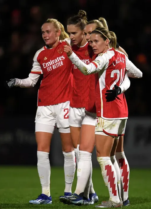 Framed Print : Stina Blackstenius Scores First Goal: Arsenal Women Defeat Tottenham Hotspur Women in FA WSL Cup Clash