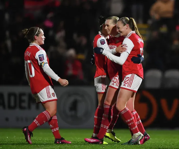 Framed Print : Stina Blackstenius Scores First Goal: Arsenal Women Triumph Over Liverpool Women in FA Women's Super League Framed Print : Stina Blackstenius Scores First Goal: Arsenal Women Triumph Over Liverpool Women in FA Women's Super League