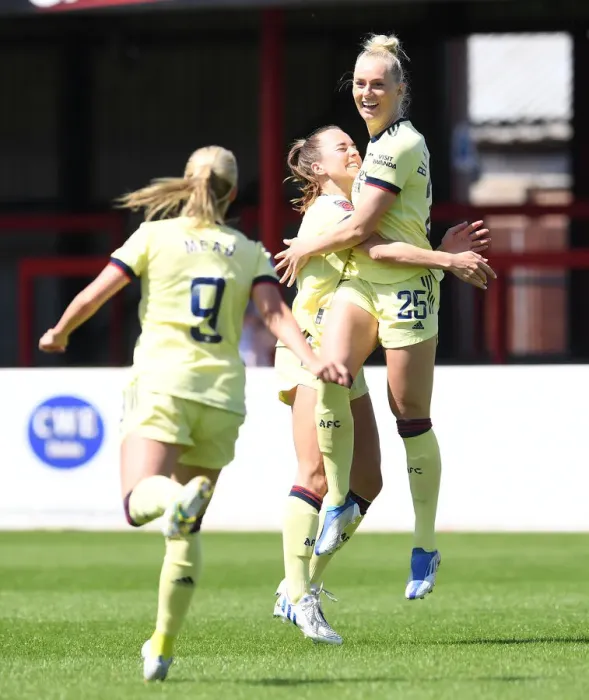 Framed Print : Stina Blackstenius Scores First Goal: Arsenal Women's Victory over West Ham United in FA WSL Showdown