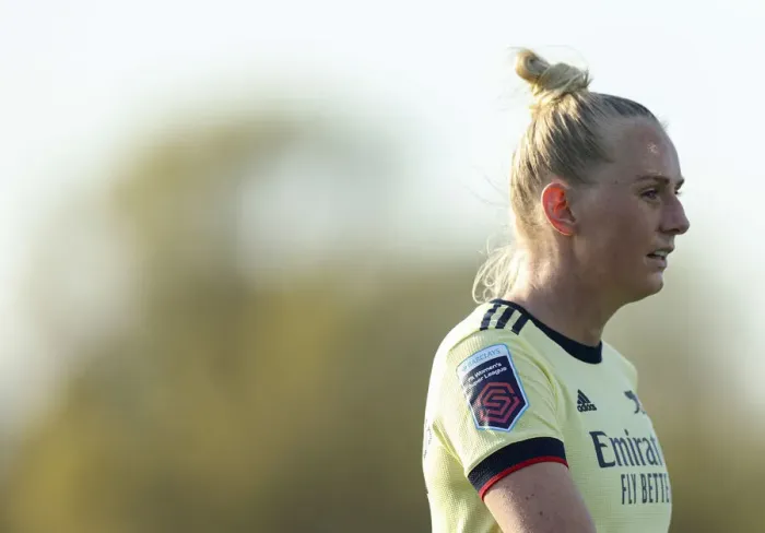 Framed Print : Stina Blackstenius Shines: Arsenal Women Dominate Everton Women in FA WSL Match