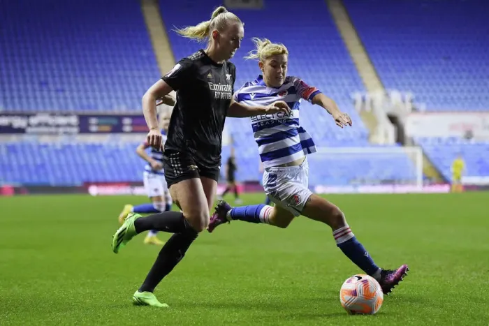 Framed Print : Stina Blackstenius Star Turn: Arsenal Cruise Past Reading in FA WSL Showdown Framed Print : Stina Blackstenius Star Turn: Arsenal Cruise Past Reading in FA WSL Showdown