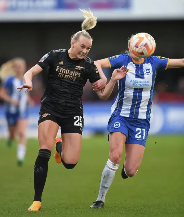 Framed Print : Stina Blackstenius's Star Performance: Arsenal Secure FA Women's Super League Victory Over Brighton