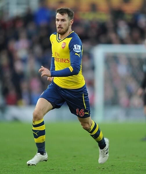 STOKE ON TRENT, ENGLAND - DECEMBER 06: Aaron Ramsey of Arsenal during the Barclays Premier League match between Stoke