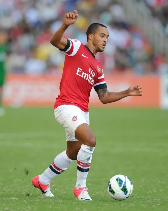 Framed Print : Theo Walcott in Action: Arsenal Forward Shines Against Kitchee FC, 2012 Framed Print : Theo Walcott in Action: Arsenal Forward Shines Against Kitchee FC, 2012