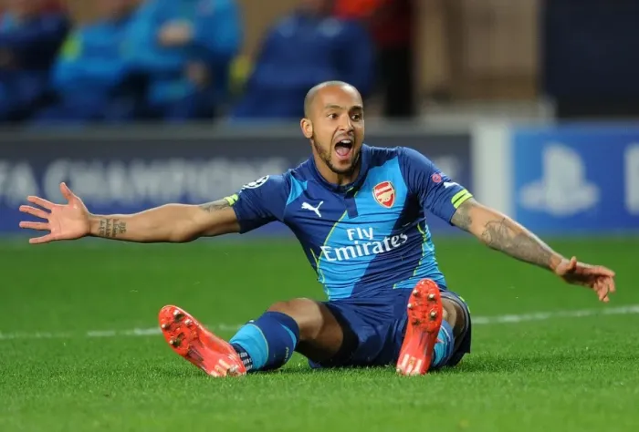 Framed Print : Theo Walcott in Action: Arsenal vs. AS Monaco, UEFA Champions League Round of 16 (March 2015) Framed Print : Theo Walcott in Action: Arsenal vs. AS Monaco, UEFA Champions League Round of 16 (March 2015)