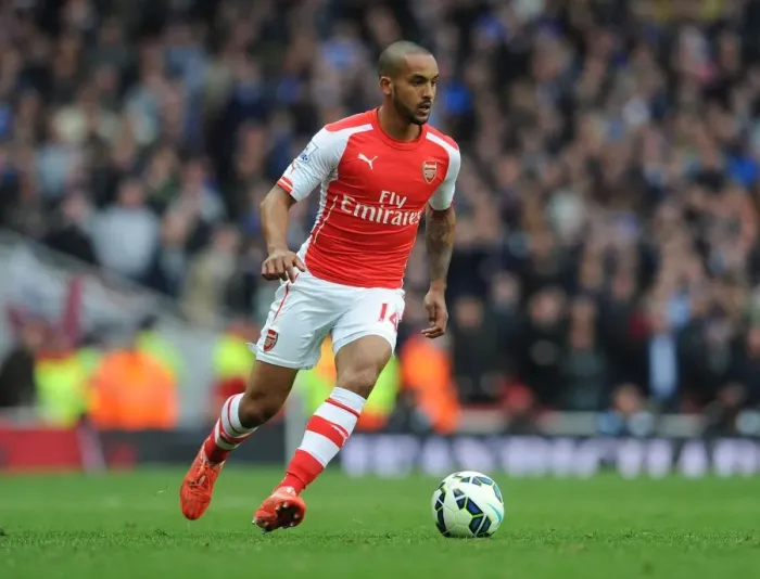 Framed Print : Theo Walcott in Action: Arsenal vs. Chelsea, Premier League 2014 / 15