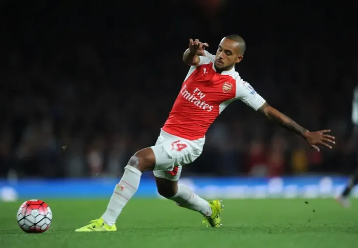 Framed Print : Theo Walcott in Action: Arsenal vs. Liverpool, Premier League 2015 / 16