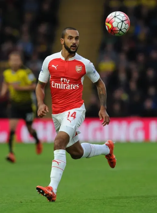 Framed Print : Theo Walcott in Action: Arsenal vs. Watford, Premier League 2015 / 16