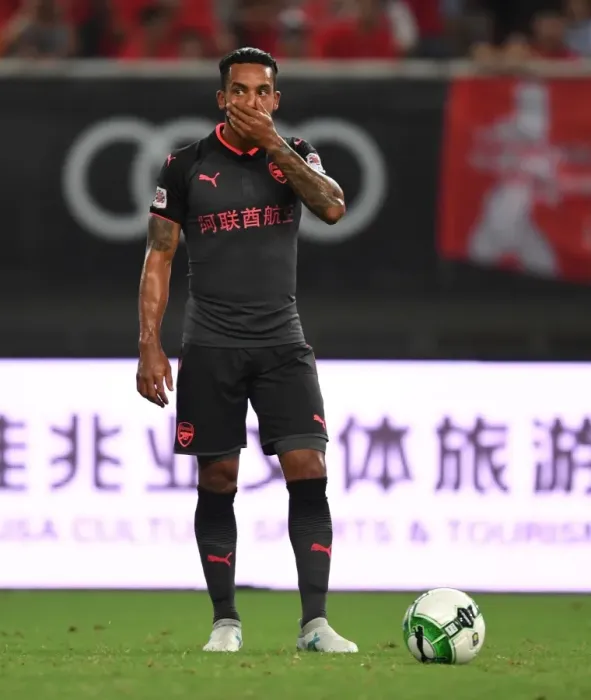 Framed Print : Theo Walcott in Action: Arsenal vs. Bayern Munich, 2017 Pre-Season Friendly in Shanghai Framed Print : Theo Walcott in Action: Arsenal vs. Bayern Munich, 2017 Pre-Season Friendly in Shanghai