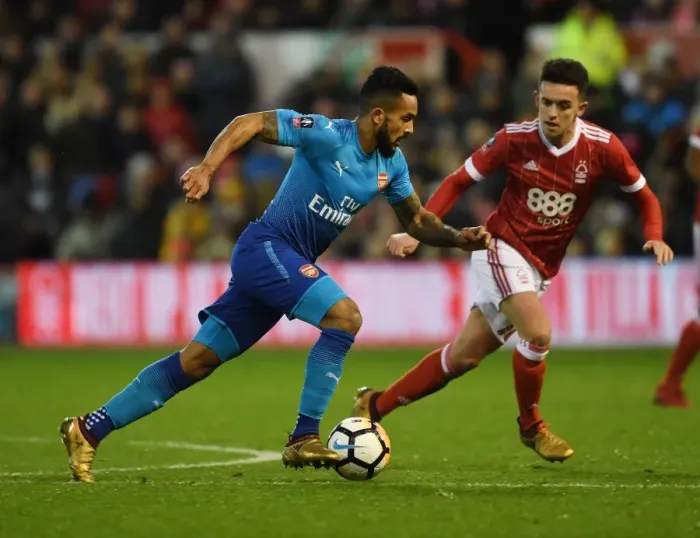 Framed Print : Theo Walcott in Action: Arsenal vs. Nottingham Forest - FA Cup 3rd Round 2017-18 Framed Print : Theo Walcott in Action: Arsenal vs. Nottingham Forest - FA Cup 3rd Round 2017-18