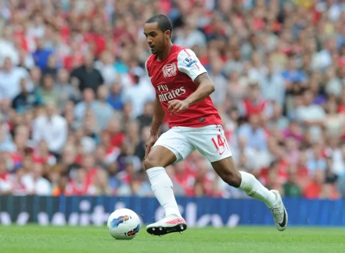 Framed Print : Theo Walcott in Action: Arsenal vs. Liverpool, Premier League 2011-2012 Framed Print : Theo Walcott in Action: Arsenal vs. Liverpool, Premier League 2011-2012