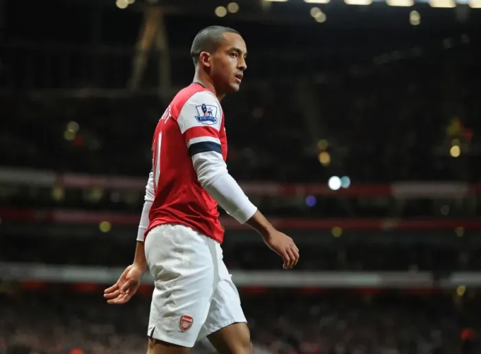 Framed Print : Theo Walcott in Action: Arsenal vs. Newcastle United, Premier League (2012-13)