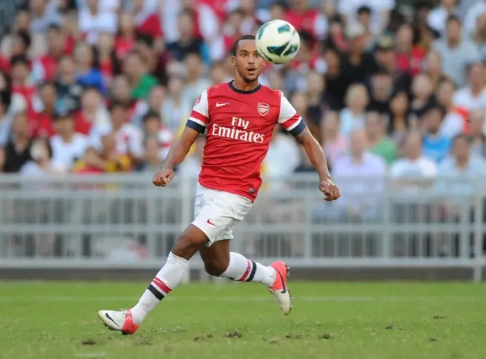 Framed Print : Theo Walcott in Action: Arsenal vs Kitchee FC, Hong Kong 2012 Framed Print : Theo Walcott in Action: Arsenal vs Kitchee FC, Hong Kong 2012