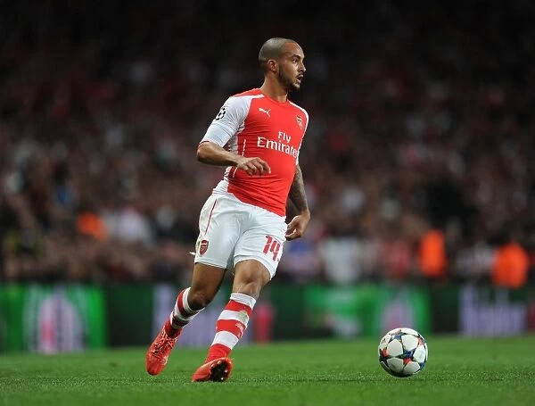 Theo Walcott in Action: Arsenal vs AS Monaco, UEFA Champions League Round of 16, 2015