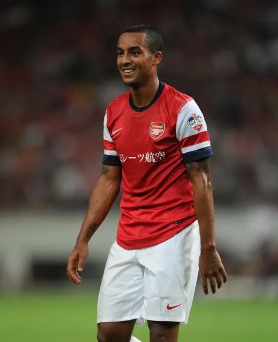 Framed Print : Theo Walcott in Action: Arsenal vs Nagoya Grampus, 2013 (Japan)
