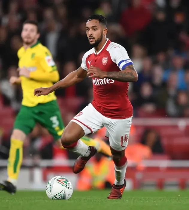 Framed Print : Theo Walcott in Action: Arsenal vs Norwich City, Carabao Cup 2017-18