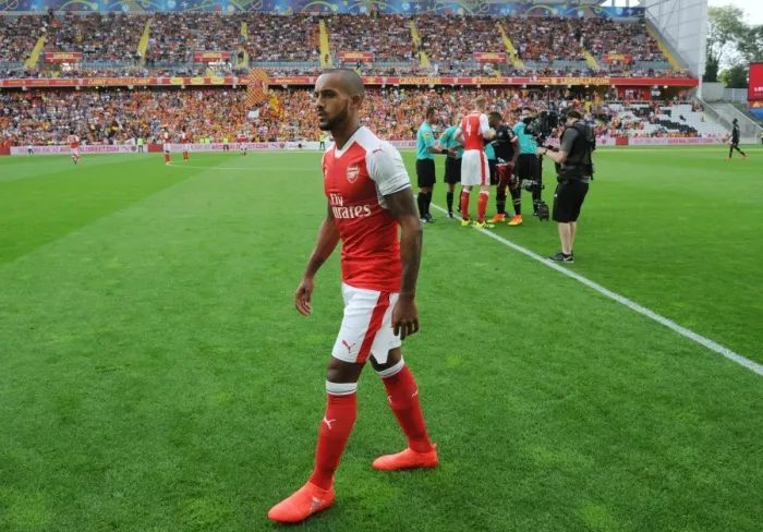 Framed Print : Theo Walcott in Action: Arsenal vs RC Lens, 2016 Pre-Season Friendly