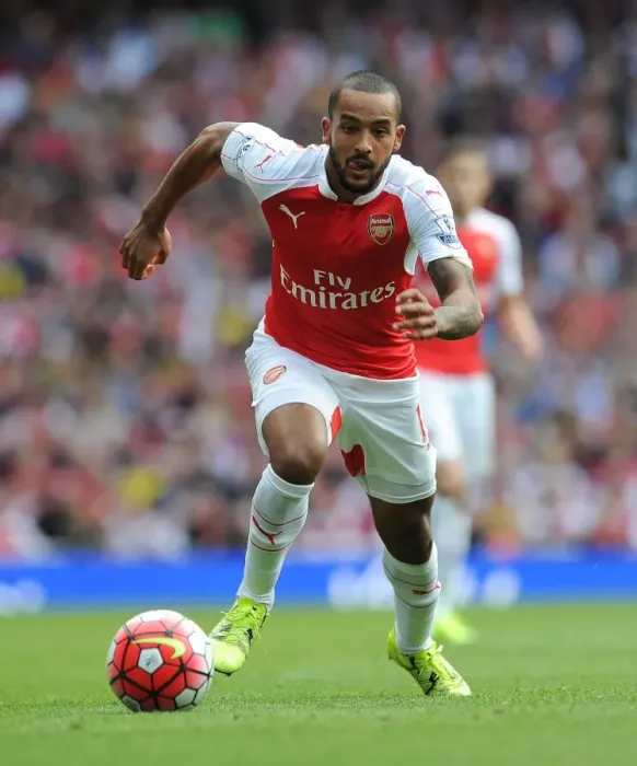 Framed Print : Theo Walcott in Action: Arsenal vs Stoke City, Premier League 2015-16