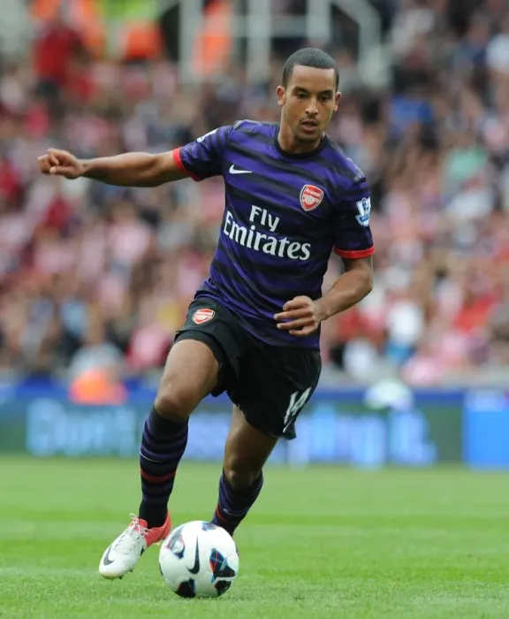 Framed Print : Theo Walcott in Action: Arsenal vs Stoke City, Premier League 2012-13 Framed Print : Theo Walcott in Action: Arsenal vs Stoke City, Premier League 2012-13