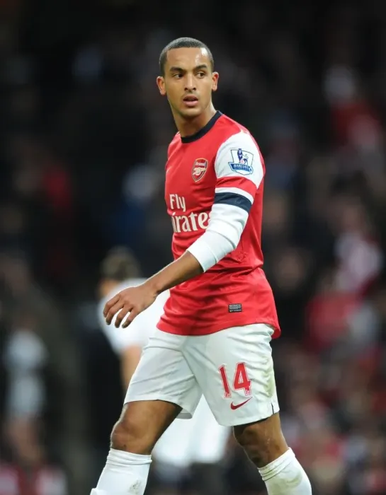 Framed Print : Theo Walcott in Action: Arsenal vs Swansea City, Premier League 2012-13