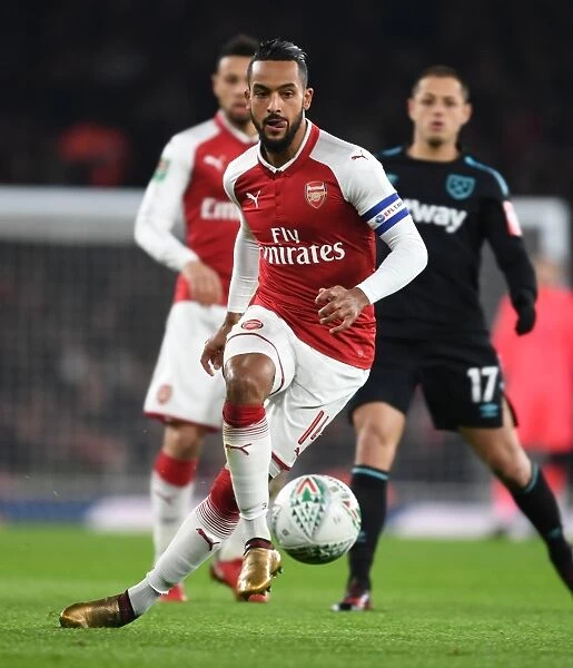 Theo Walcott in Action: Arsenal vs West Ham United, Carabao Cup Quarterfinals