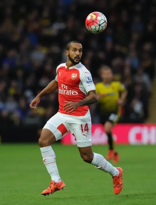 Framed Print : Theo Walcott in Action: Arsenal's Star Forward Shines Against Watford, Premier League 2015 / 16