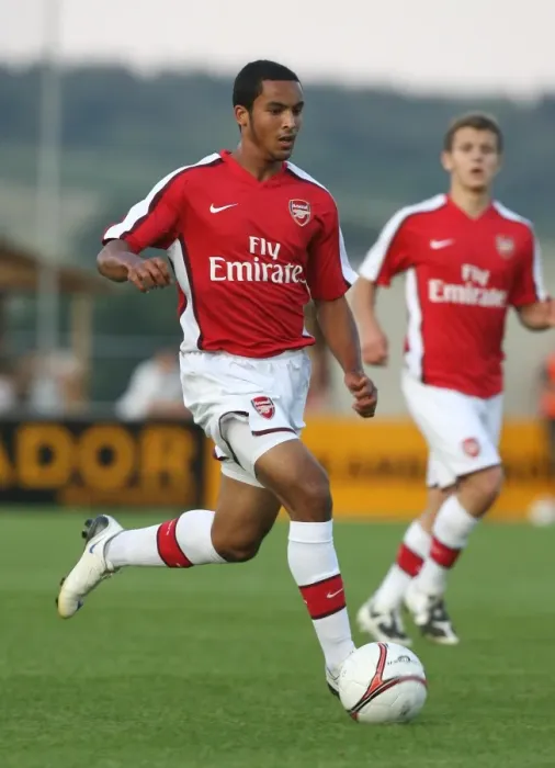 Framed Print : Theo Walcott in Action: Arsenal's Win Against Burgenland, Austria 2008 Framed Print : Theo Walcott in Action: Arsenal's Win Against Burgenland, Austria 2008