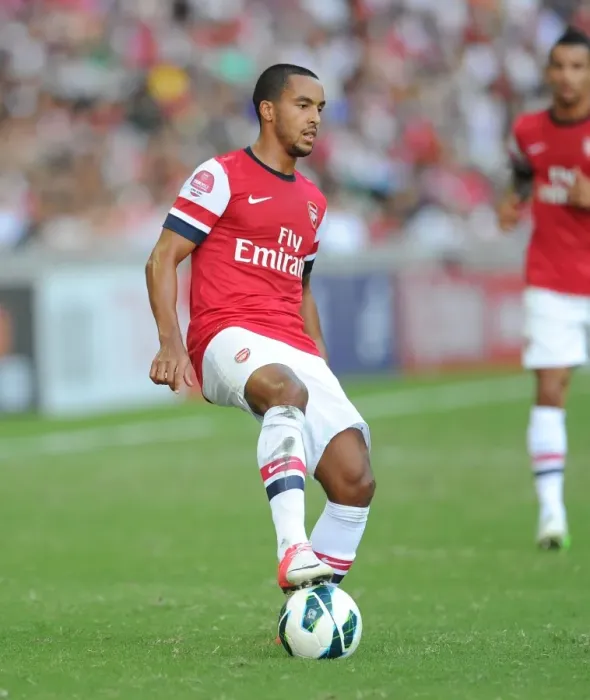 Framed Print : Theo Walcott in Action: Kitchee FC vs Arsenal FC (2012)