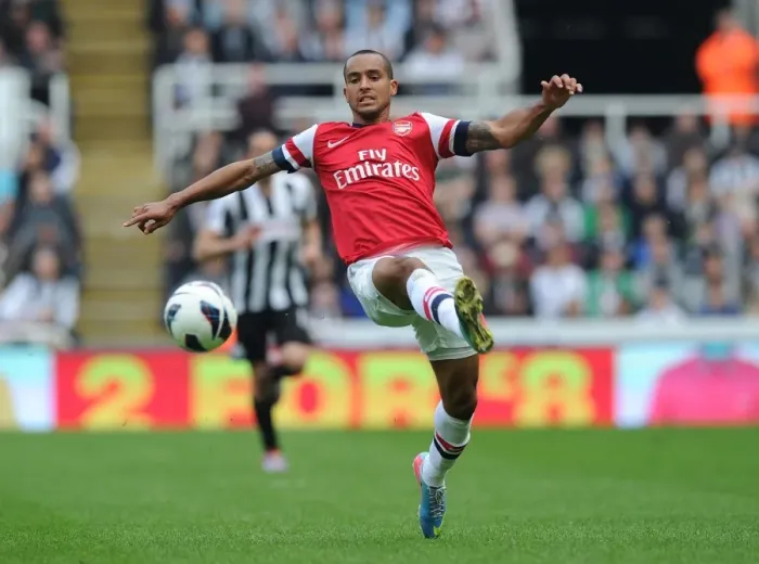 Framed Print : Theo Walcott in Action: Newcastle United vs. Arsenal, Premier League 2012-13