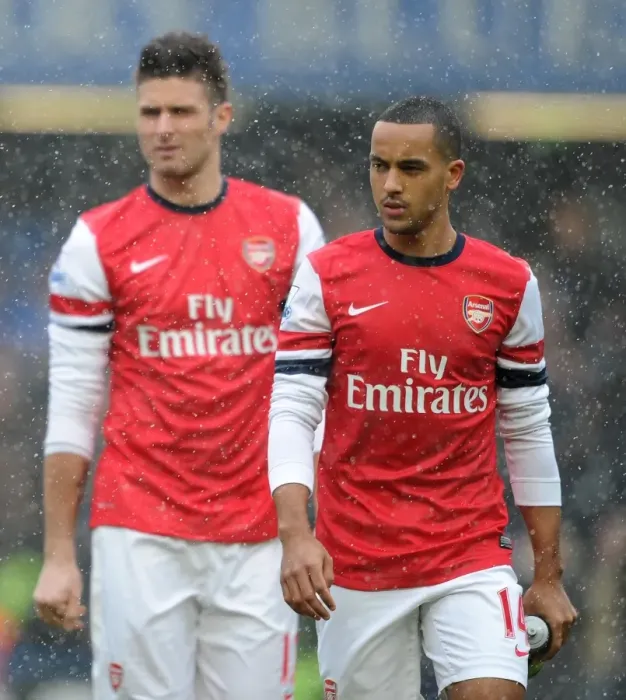 Framed Print : Theo Walcott (Arsena). Chelsea 2: 1 Arsenal. Barclays Premier League. Stamford Bridge, 20  /  1  /  13