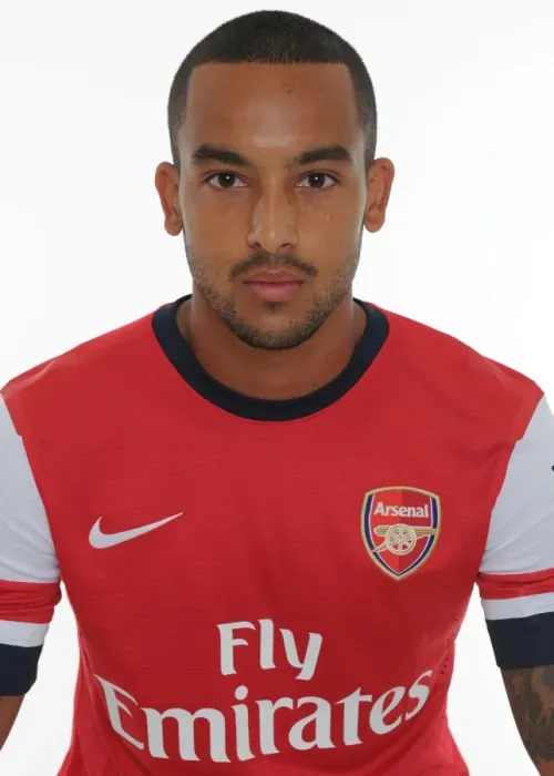 Framed Print : Theo Walcott at Arsenal FC 2013-14 Squad Photocall