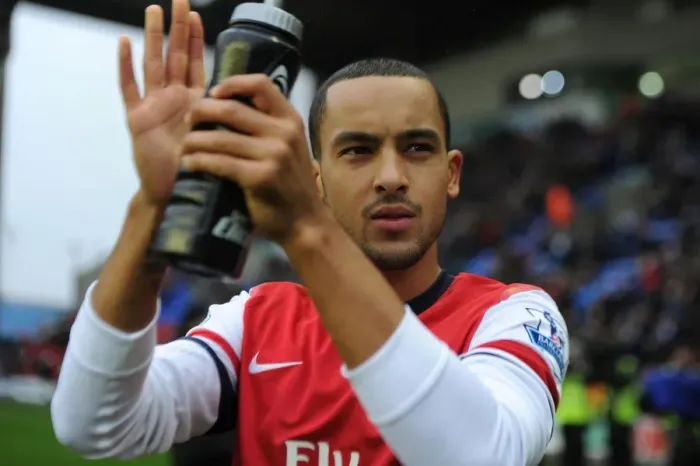 Framed Print : Theo Walcott: Arsenal Star Ready for Wigan Athletic Clash (2012-13)