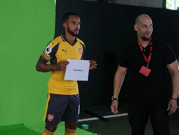 Theo Walcott at Arsenal's 2016-17 Team Photocall