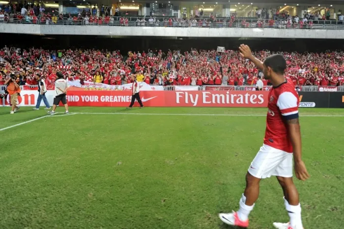 Framed Print : Theo Walcott Bids Emotional Farewell to Arsenal Fans in Hong Kong Framed Print : Theo Walcott Bids Emotional Farewell to Arsenal Fans in Hong Kong