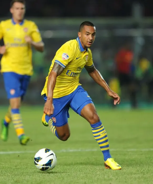 Framed Print : Theo Walcott Faces Off Against Indonesia All-Stars in 2013 Framed Print : Theo Walcott Faces Off Against Indonesia All-Stars in 2013