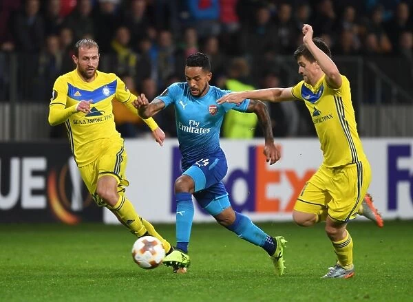 Theo Walcott Faces Off Against Stasevich and Dragun in Arsenal's UEFA Europa League Clash vs. BATE Borisov