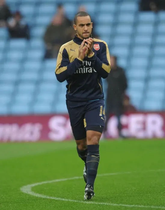 Framed Print : Theo Walcott Gets Ready: Aston Villa vs. Arsenal, Premier League (December 2015)